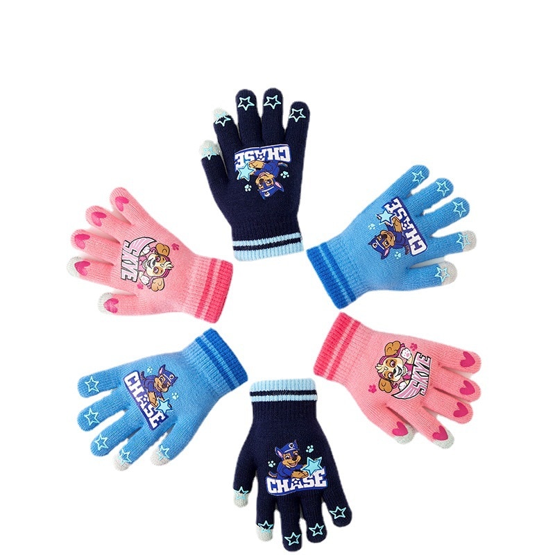 2022 Genuine Paw Patrol Gloves For Girl Boy Autumn Winter Glove Skye Everest Chase Non Slip 2 - Paw Patrol Plush