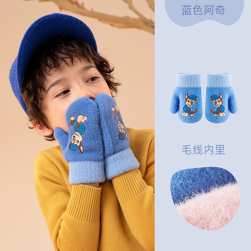 2022 New Genuine Paw Patrol Gloves For Girl Boy Autumn Winter Glove Skye Everest Chase Non 3 - Paw Patrol Plush