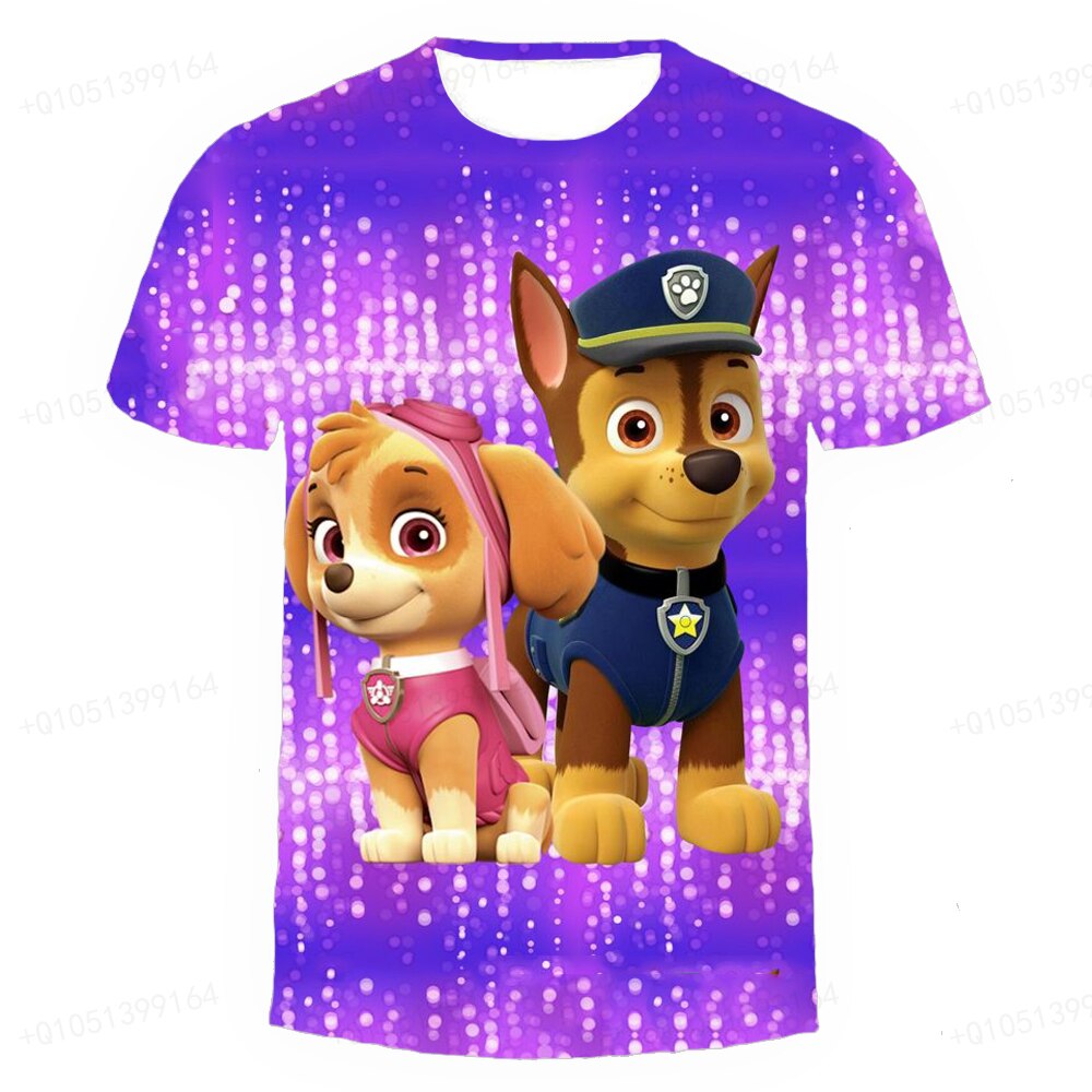 2022 Paw Patro Stripe L Children s T shirt Cute 3d Print Fashion Boys Girls Clothes 2 - Paw Patrol Plush