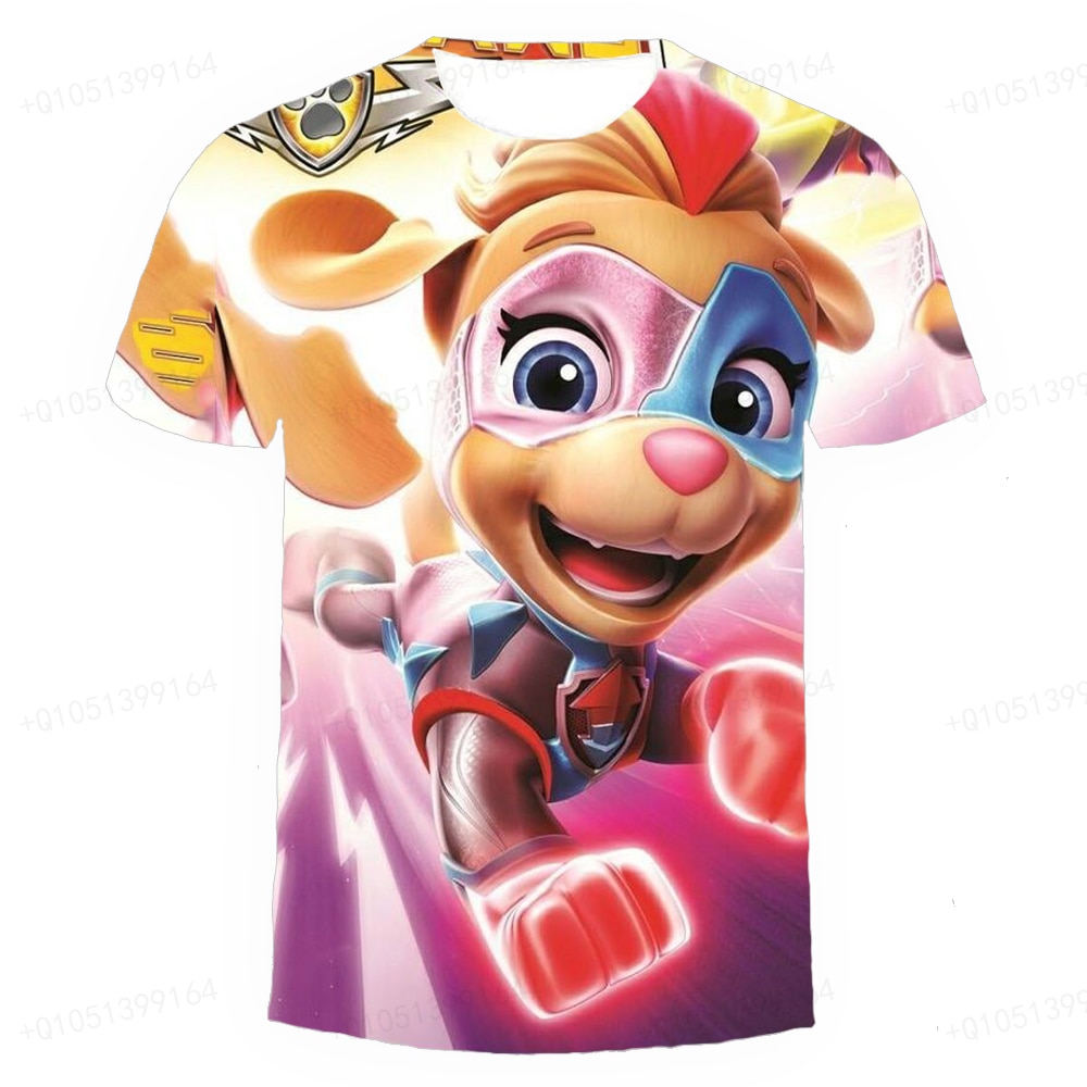 2022 Paw Patro Stripe L Children s T shirt Cute 3d Print Fashion Boys Girls Clothes 3 - Paw Patrol Plush