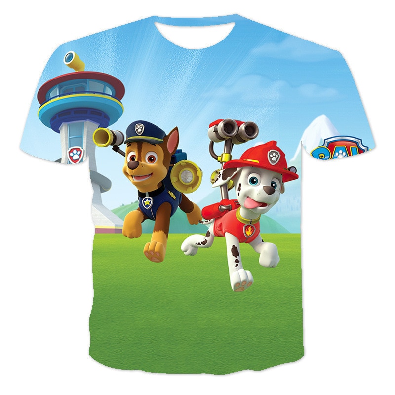 2022 Paw Patrol Children T shirt Cute 3D Printing Patrol Team Dog Fashion Boy Girl Clothes 2 - Paw Patrol Plush