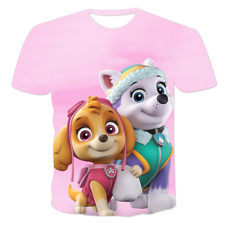 2022 Paw Patrol Children T shirt Cute 3D Printing Patrol Team Dog Fashion Boy Girl Clothes 4 - Paw Patrol Plush
