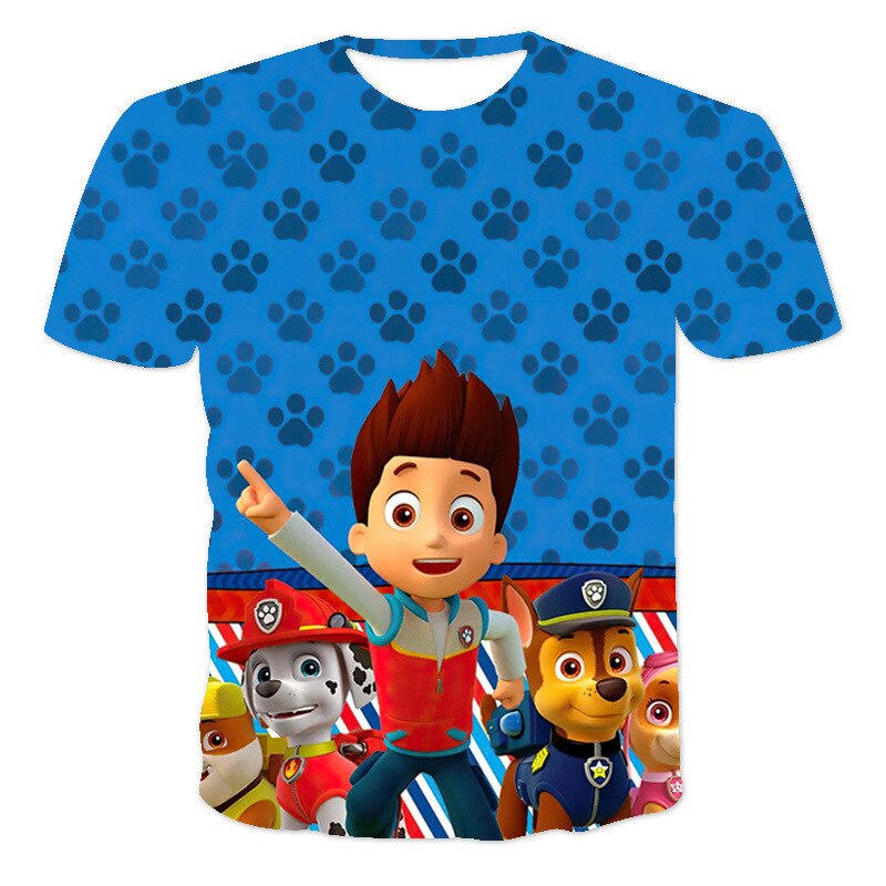 2022 Paw Patrol Children T shirt Cute 3D Printing Patrol Team Dog Fashion Boy Girl Clothes 5 - Paw Patrol Plush