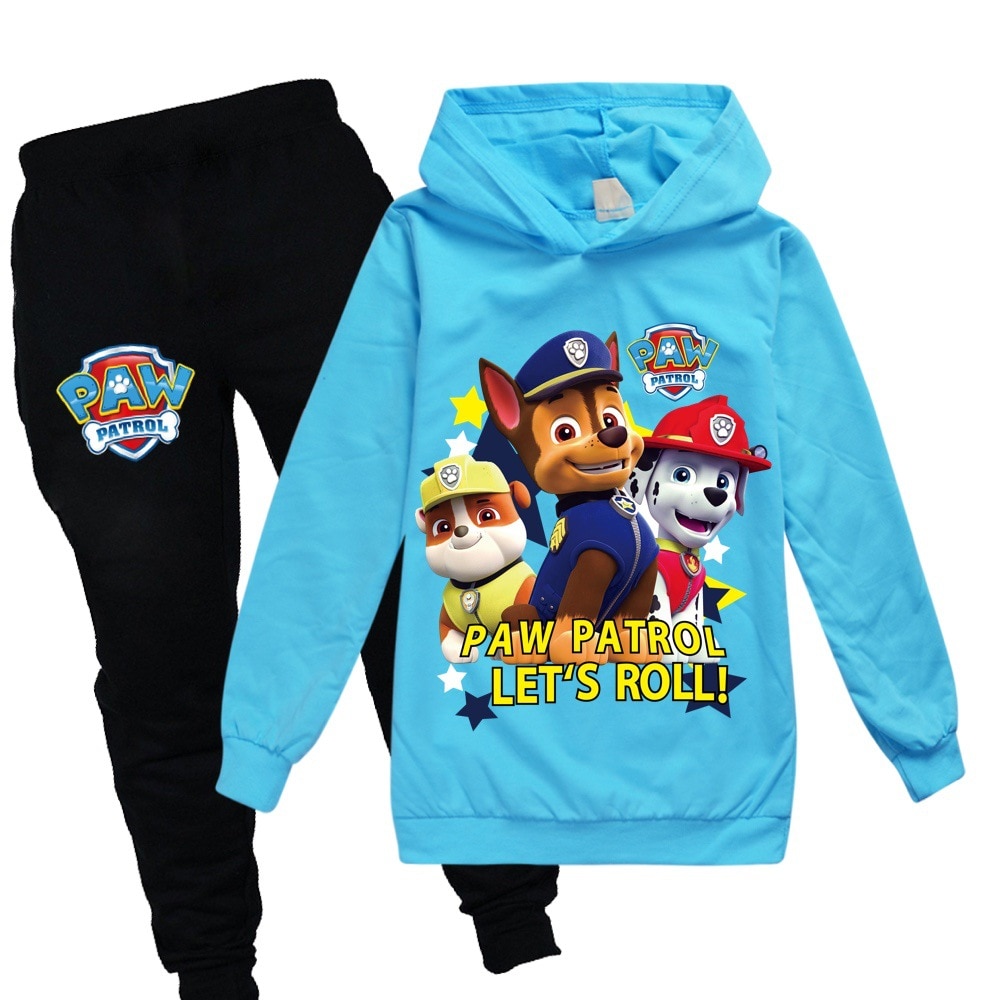 2023 Kids Boys Girls Hoodies Pants Suit Cartoon Paw Patrol Children s Clothing Sweatshirts Casual Fashion 3 - Paw Patrol Plush