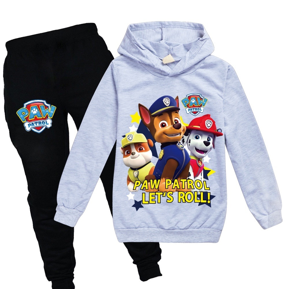 2023 Kids Boys Girls Hoodies Pants Suit Cartoon Paw Patrol Children s Clothing Sweatshirts Casual Fashion 4 - Paw Patrol Plush