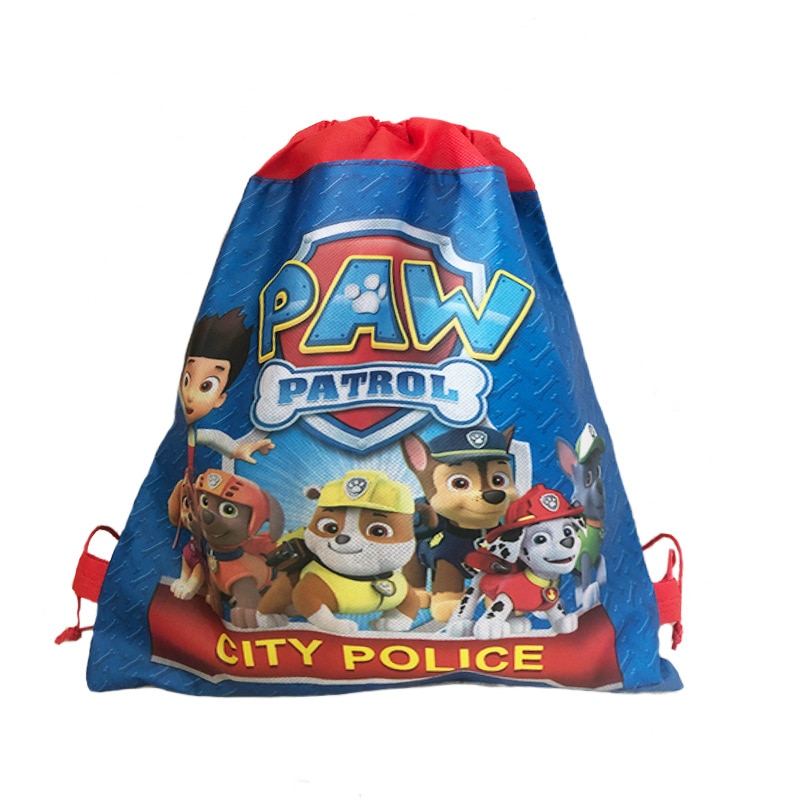 Paw Patrol Drawstring Bag Cartoon Backpack Drawstring Shoes Clothes Toy Storage Non Woven Fabric Waterproof Christmas 4 - Paw Patrol Plush