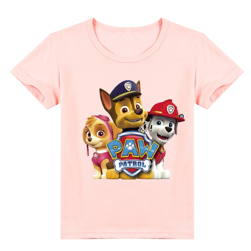 Paw Patrol Summer T Shirts for Kids Boy Girls Kawaii Figure Skye Print Clothes Children Clothing 2 - Paw Patrol Plush