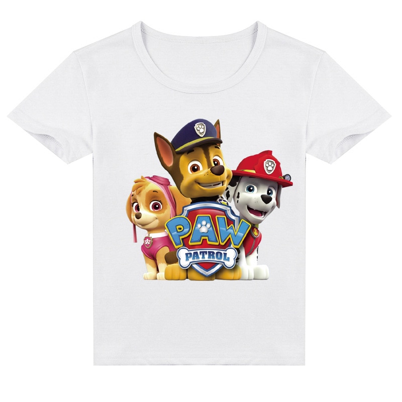 Paw Patrol Summer T Shirts for Kids Boy Girls Kawaii Figure Skye Print Clothes Children Clothing 5 - Paw Patrol Plush