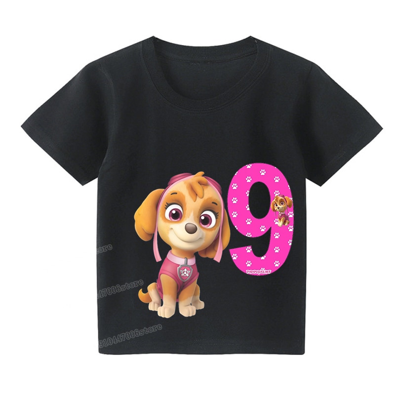 Paw Patrol Toddler Girl Birthday Tshirt Clothes Boutique Outfits Baby Girl Kids Summer Tops Costumes for - Paw Patrol Plush