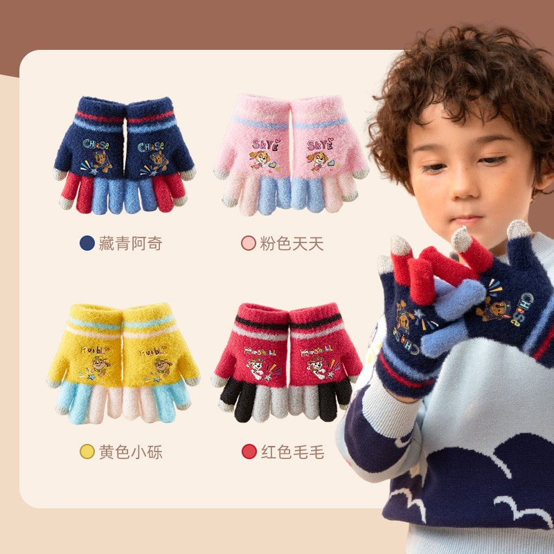 Paw patrol Brand New Child Kids Baby Girls Boys Winter Knitted Gloves Cartoon Warm Mittens Toddlers 2 - Paw Patrol Plush