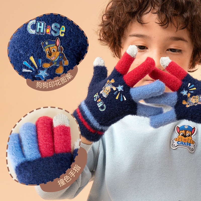 Paw patrol Brand New Child Kids Baby Girls Boys Winter Knitted Gloves Cartoon Warm Mittens Toddlers 4 - Paw Patrol Plush